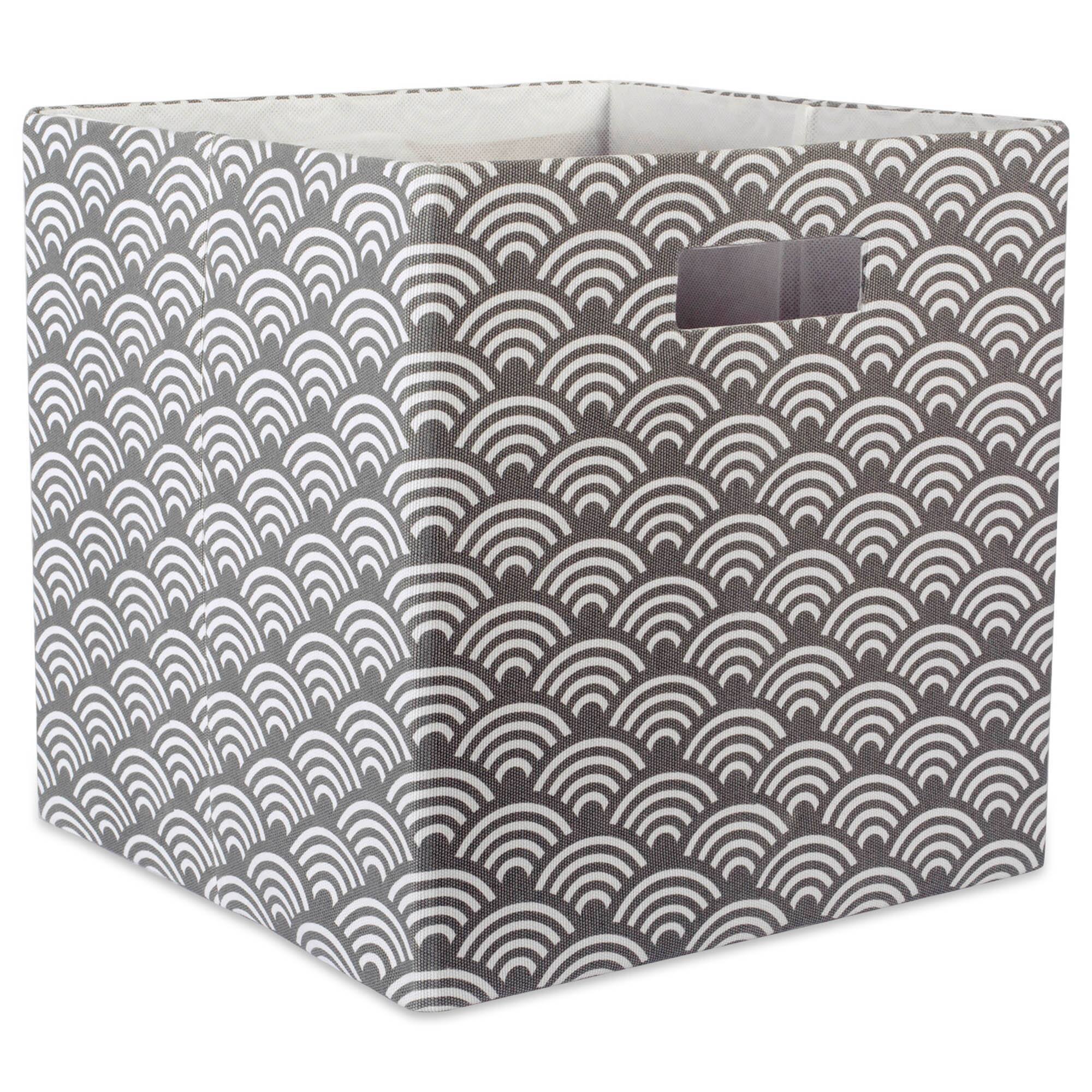 DII&#xAE; 11&#x22; Gray Waves Cube Storage Bin
